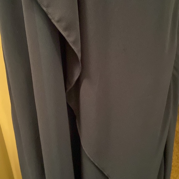 Shavonne Dorsey Tiered Sleeveless Maxi Dress With Chiffon Overlay Aqua Navy S - Picture 4 of 13